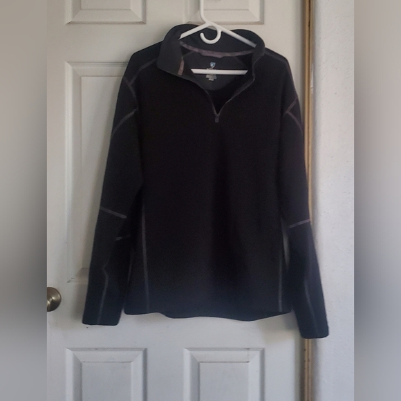 Kuhl Mens Revel 1/4 Zip Kashmira Fleece Black Pullover , Size Xl - Picture 1 of 7